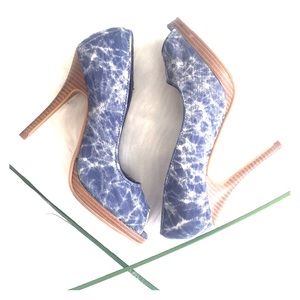 ⭐️5/$30 Promiscuous Washed Denim Heels